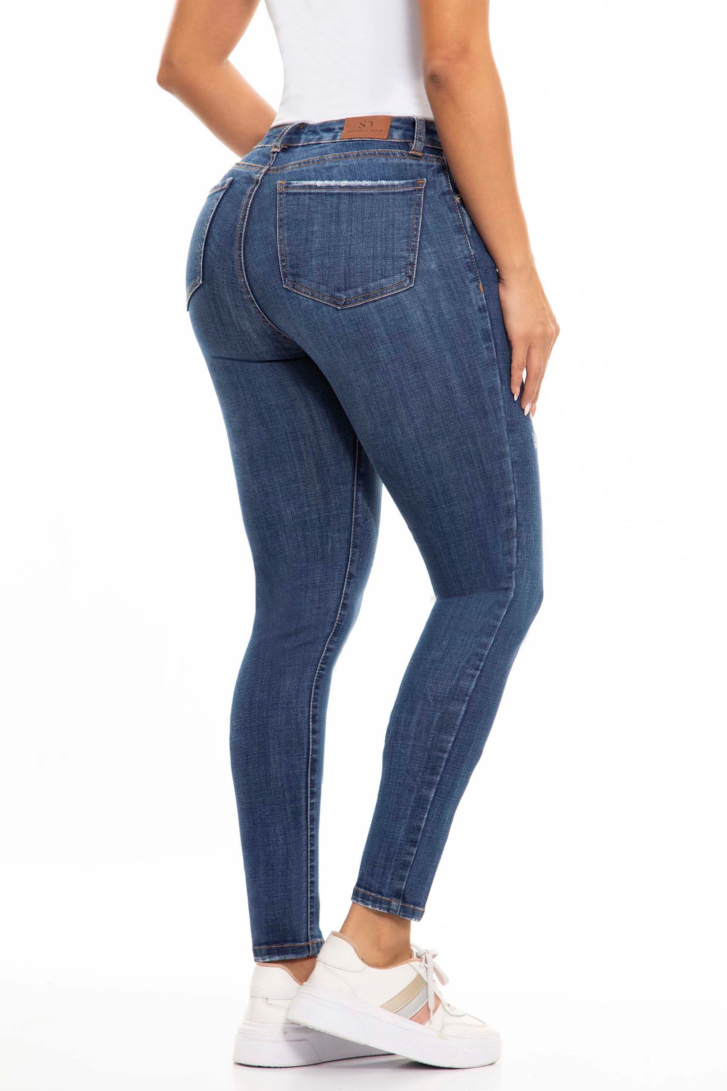 Ref. S2448 Jean elástico skinny tiro alto